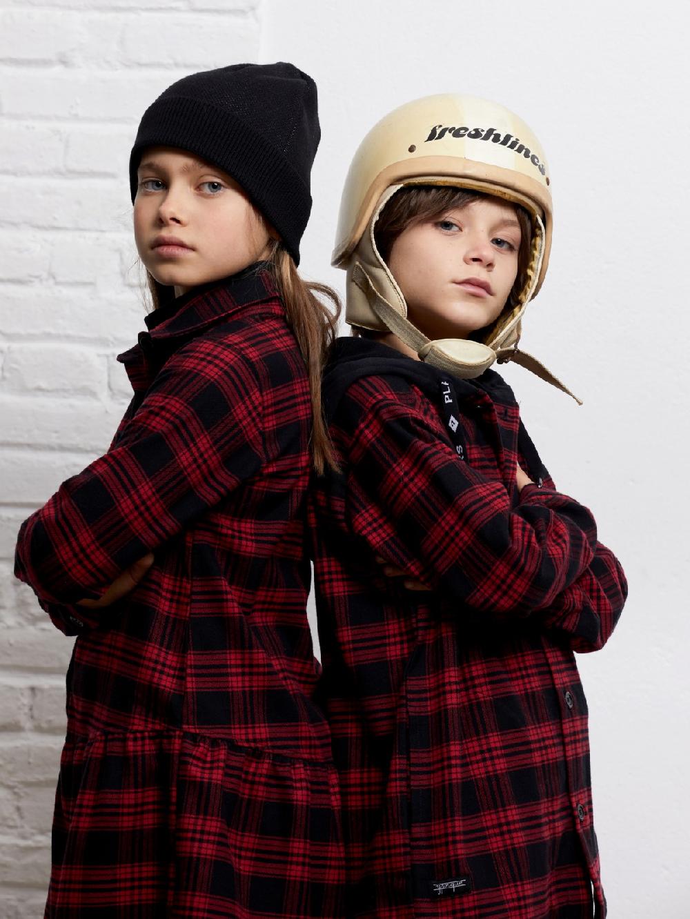 yporqué FLANNEL HOODED SHIRT (RED+BLACK) Descuento por venta flash