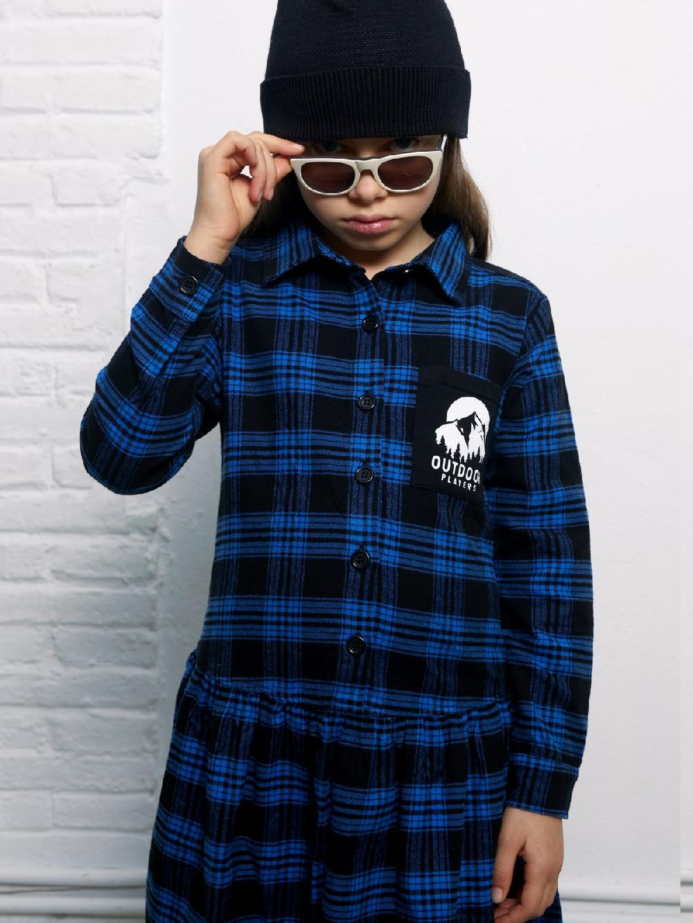 yporqué PLAID LONG DRESS Liquidación