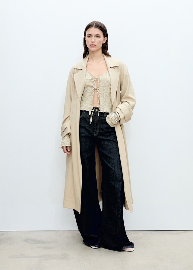 Mango Trench soft cinturón Grandes descuentos