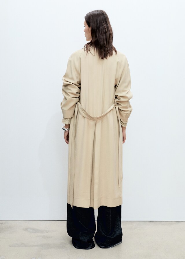 Mango Trench soft cinturón Grandes descuentos