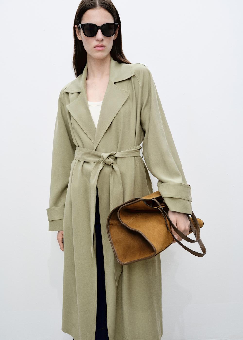 Mango Trench soft cinturón Envío internacional gratuito