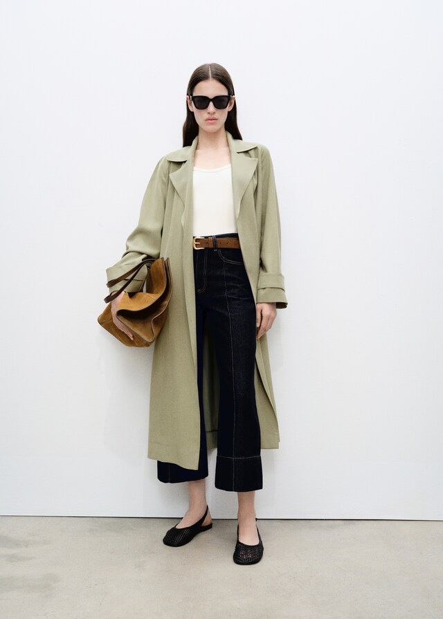 Mango Trench soft cinturón Envío internacional gratuito