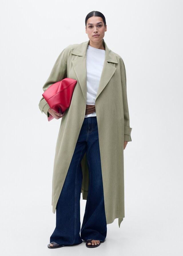 Mango Trench soft cinturón Envío internacional gratuito