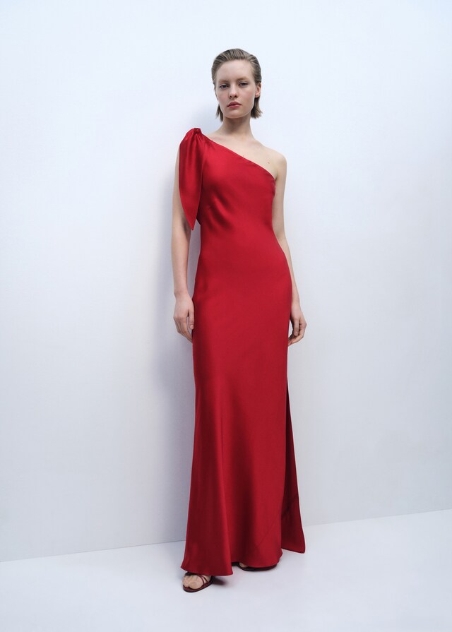 Mango Vestido satinado lazada Limitado a 3 días