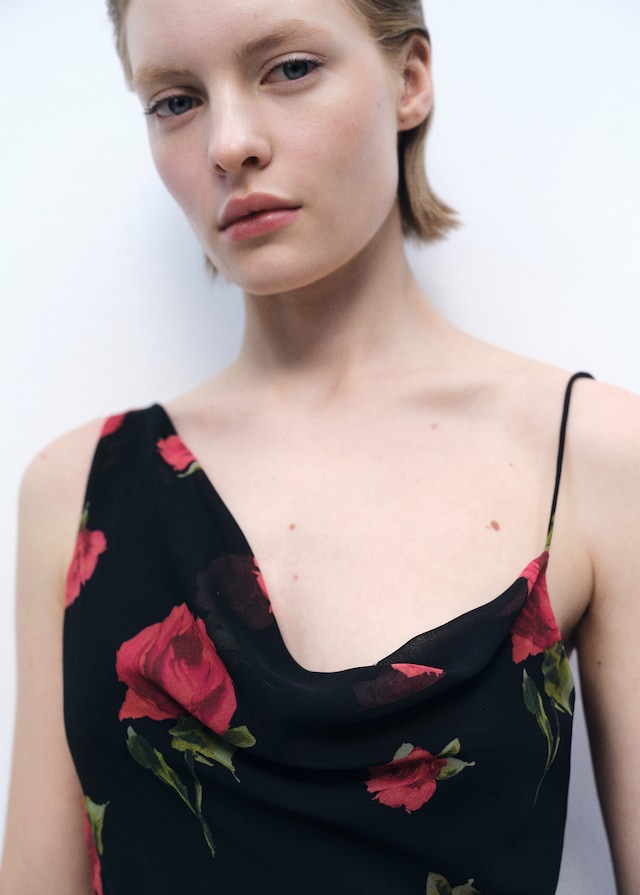 Mango Vestido largo estampado floral Precios de Black Friday