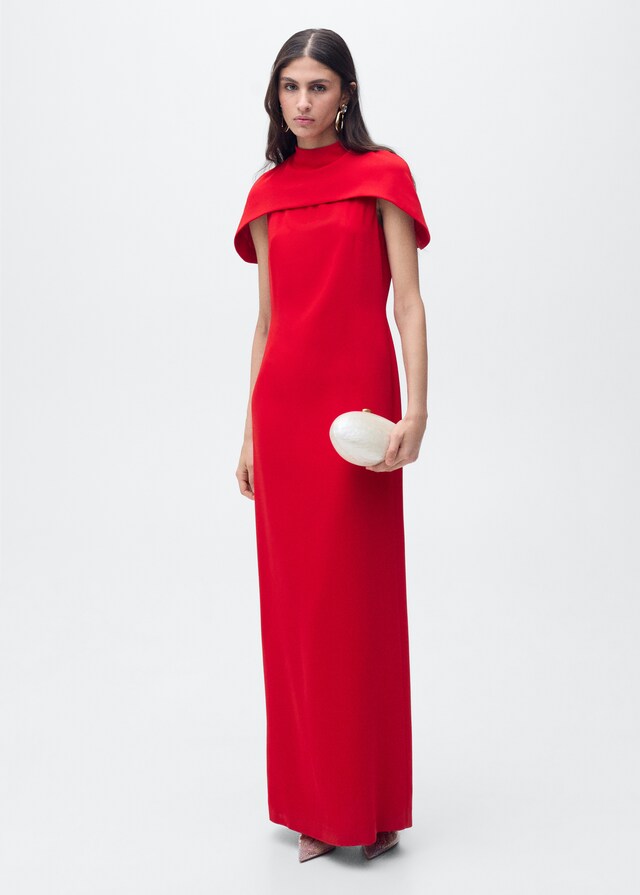 Mango Vestido recto cuello capa Grandes ahorros
