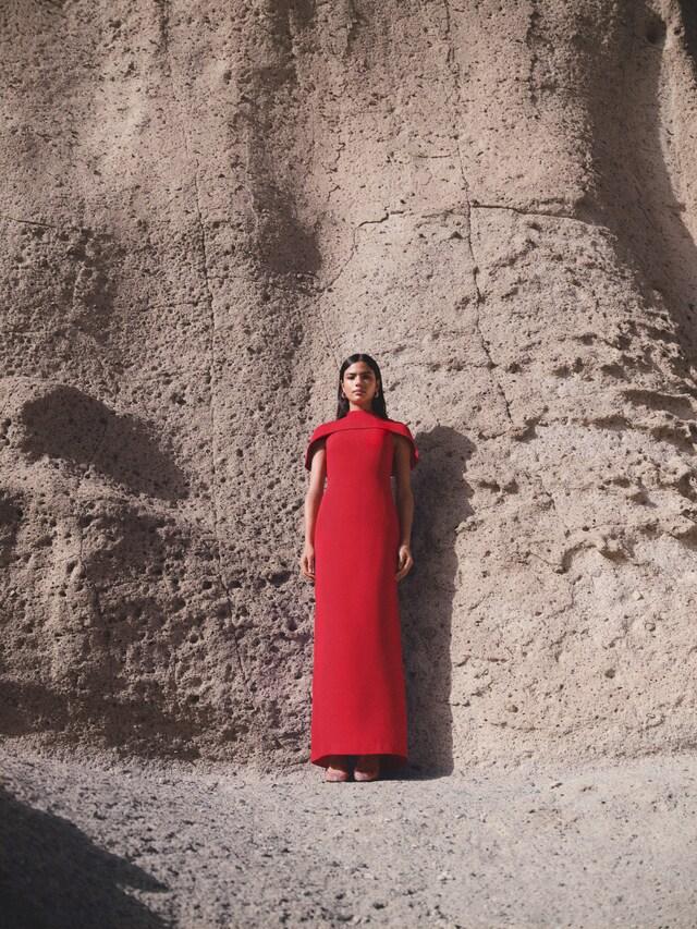 Mango Vestido recto cuello capa Grandes ahorros