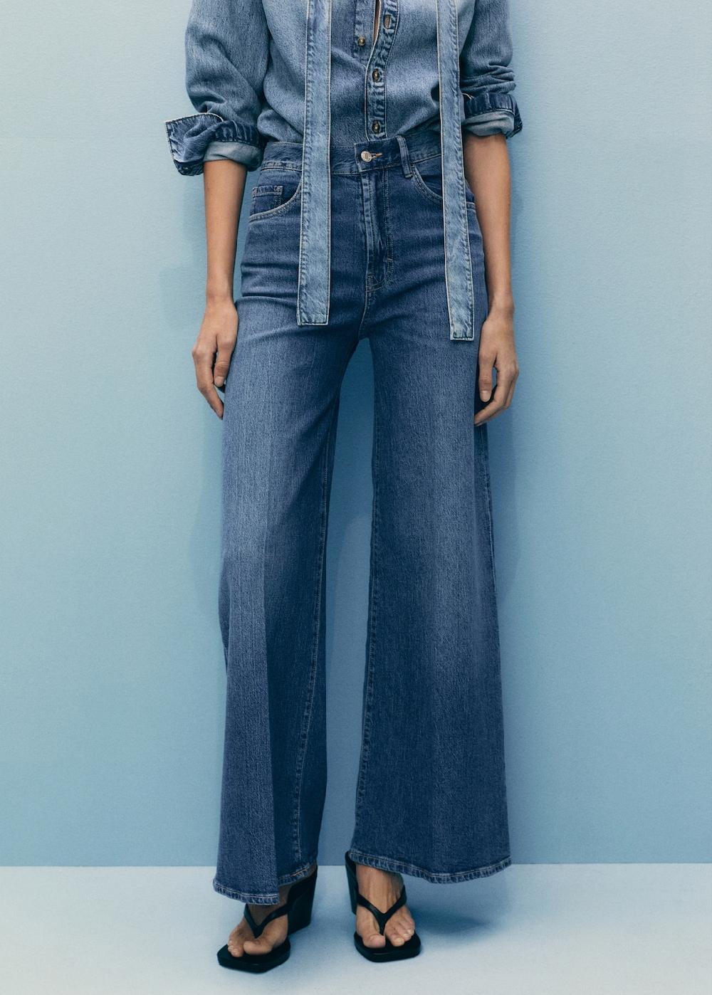 Mango Jeans wideleg tiro alto
