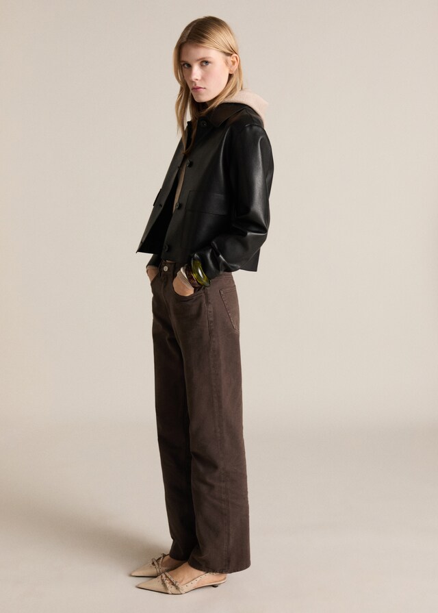 Mango Jeans rectos tiro alto Outlet online