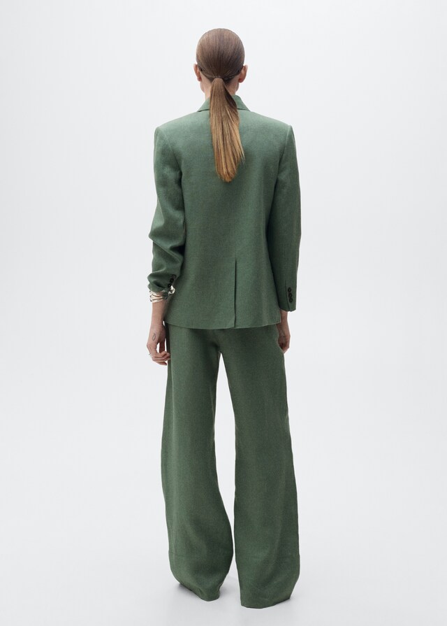 Mango Pantalón recto lino Rebajas baratas
