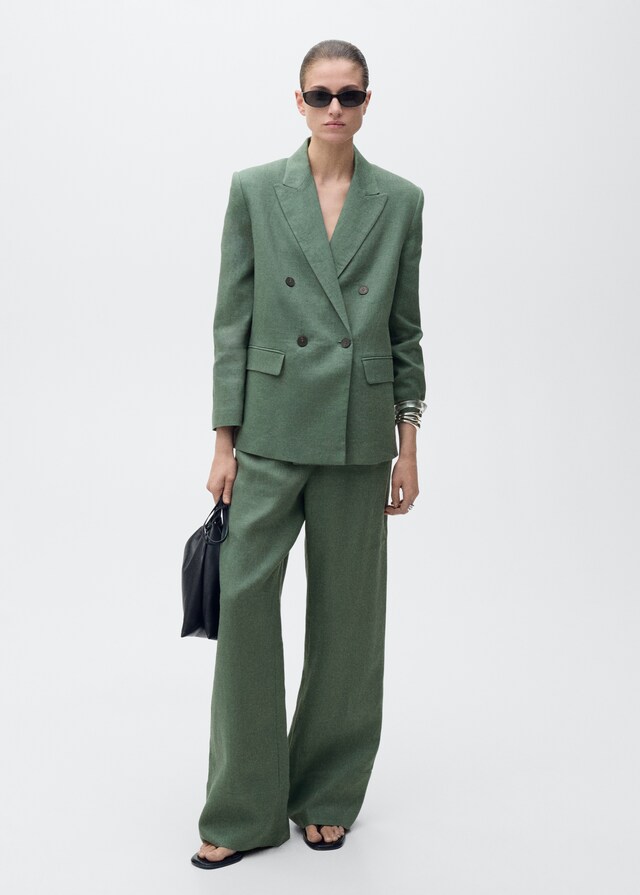 Mango Blazer traje lino Mejor oferta