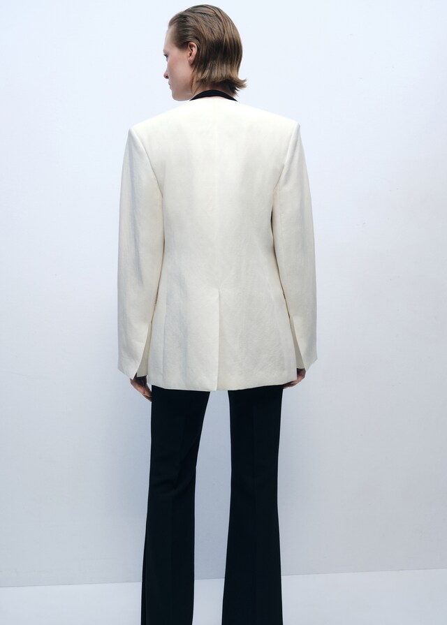 Mango Blazer mezcla lyocell y lino Envío gratis