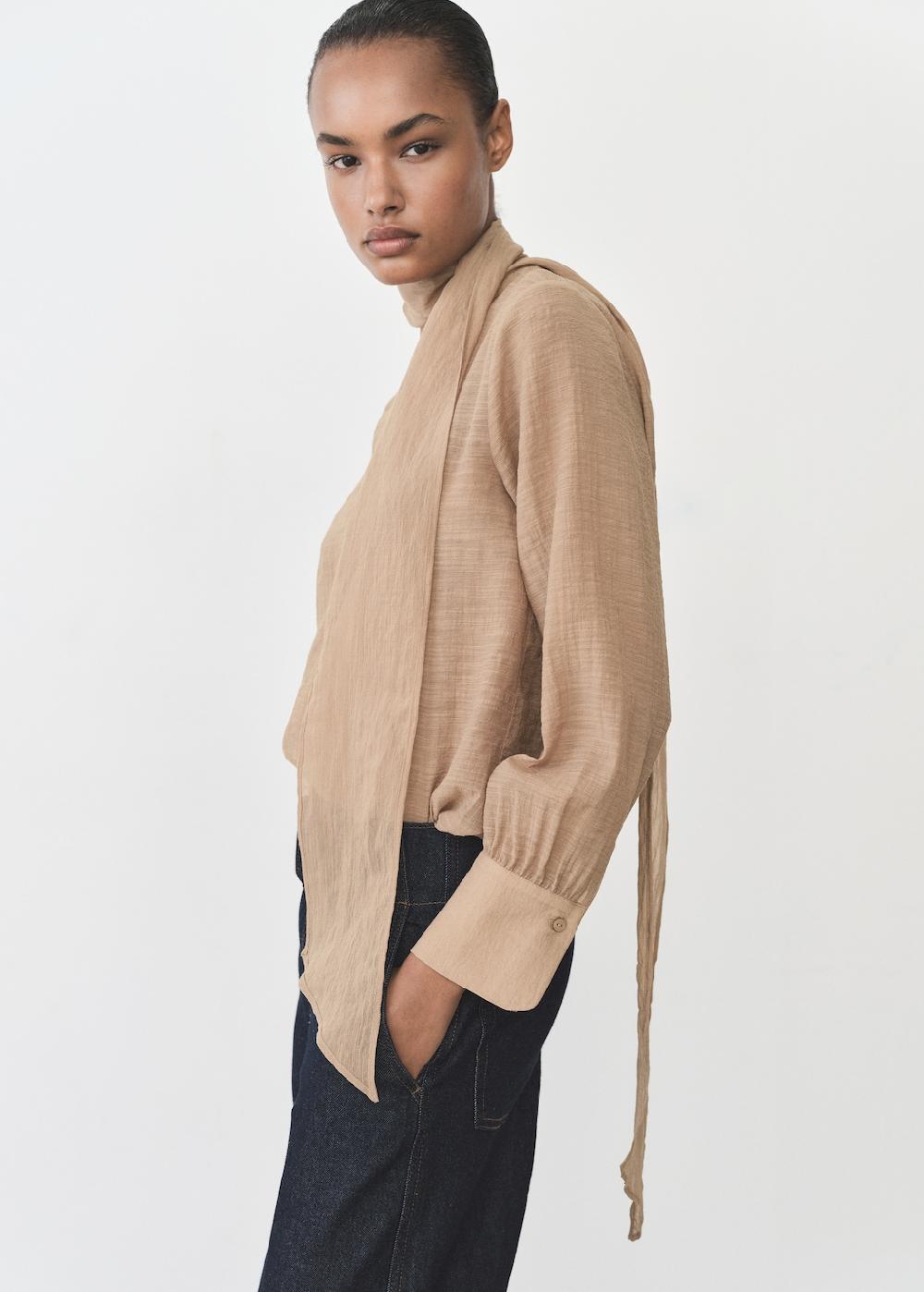 Mango Blusa textura lazada