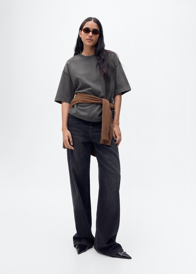 Mango Camiseta algodón oversize Descuento por venta flash