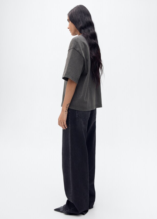 Mango Camiseta algodón oversize Descuento por venta flash