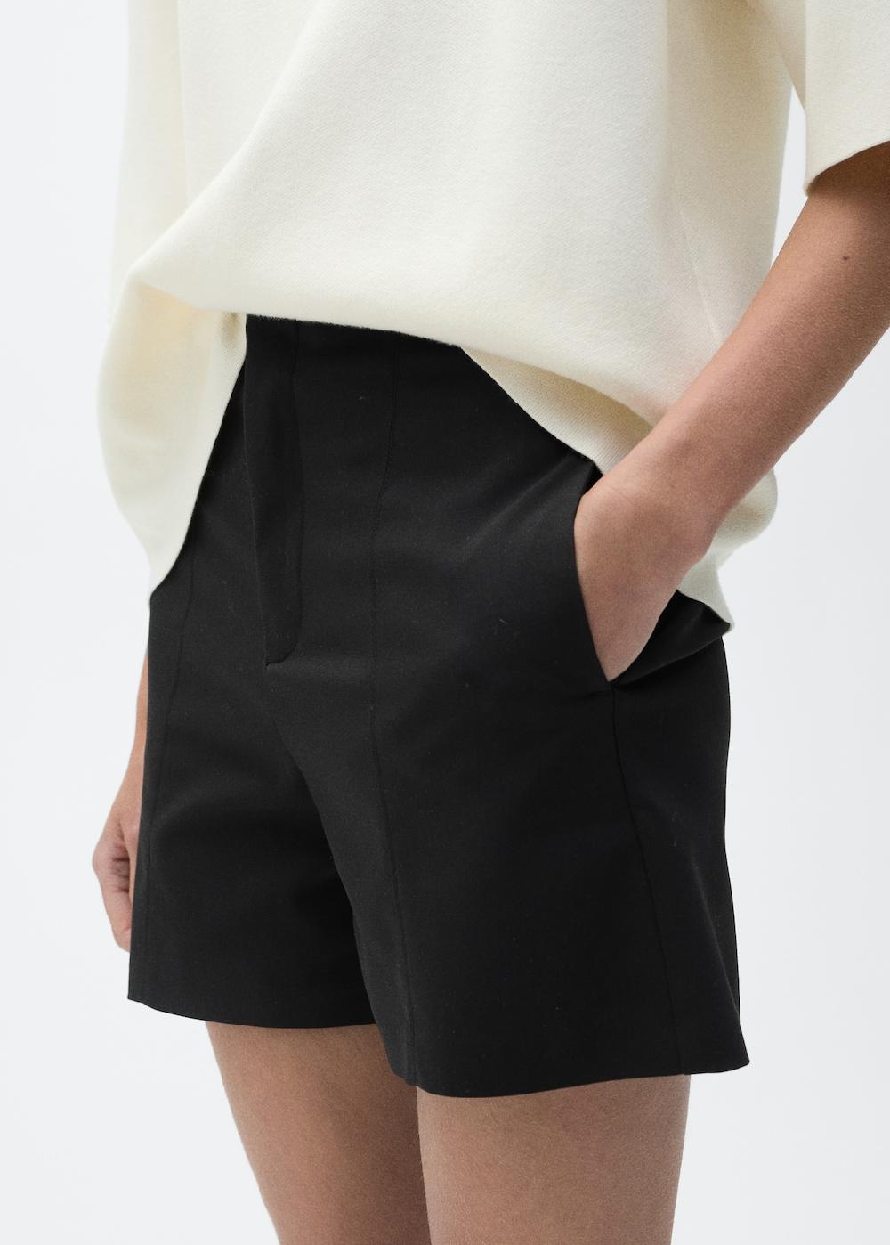 Mango Shorts algodón tiro alto