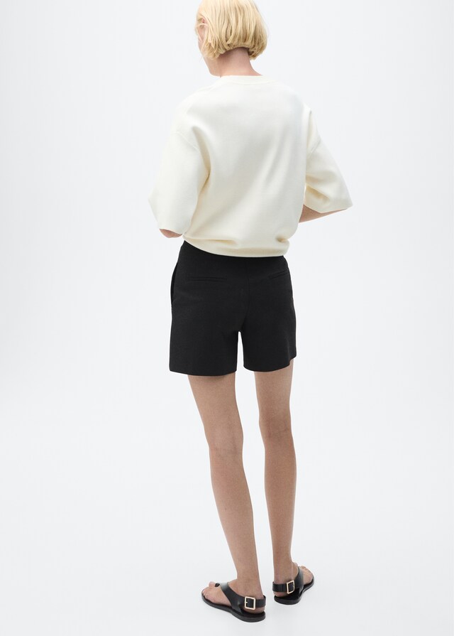 Mango Shorts algodón tiro alto Ofertas especiales