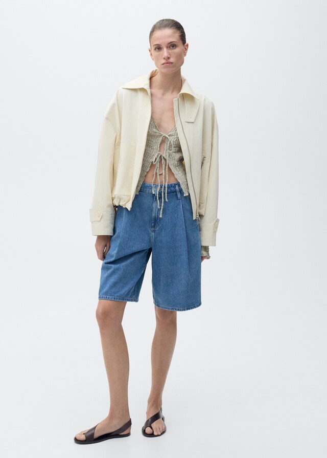 Mango Bermudas wideleg pinzas Devoluciones gratuitas