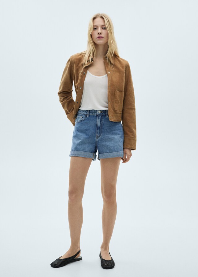 Mango Shorts vaqueros mom-fit Outlet