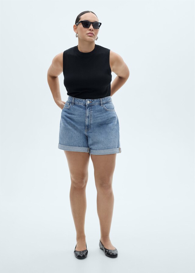 Mango Shorts vaqueros mom-fit Outlet