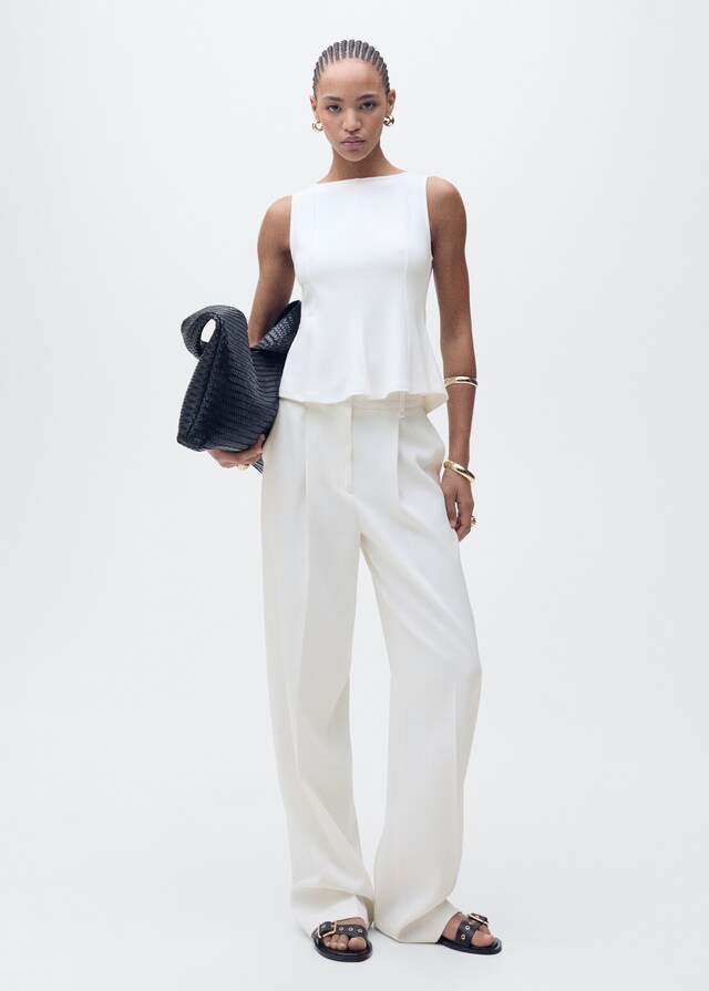 Mango Top evasé cuello barco Outlet online