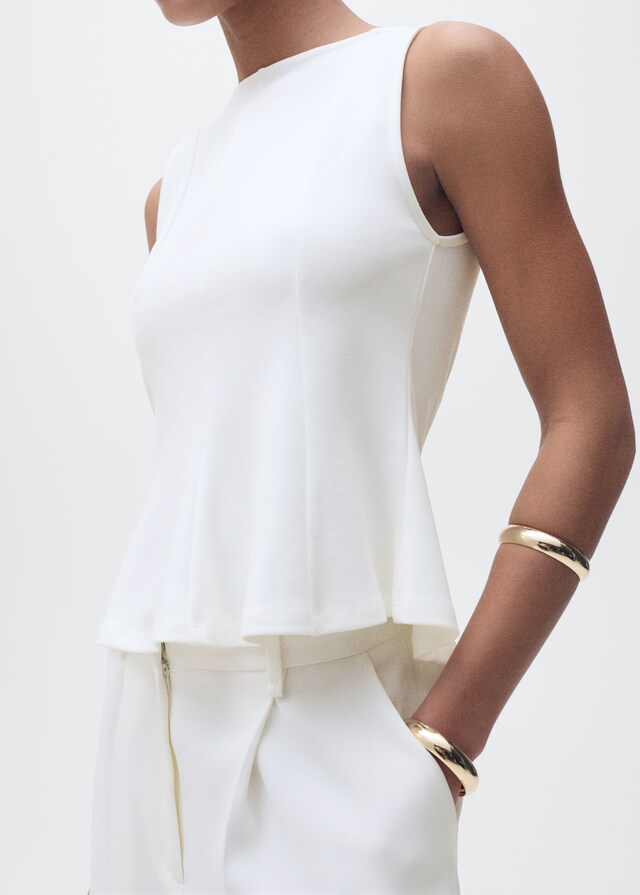 Mango Top evasé cuello barco Outlet online