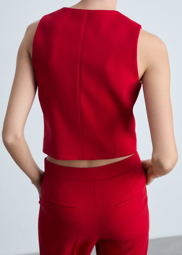 Mango Chaleco traje botones Oferta especial de fábrica