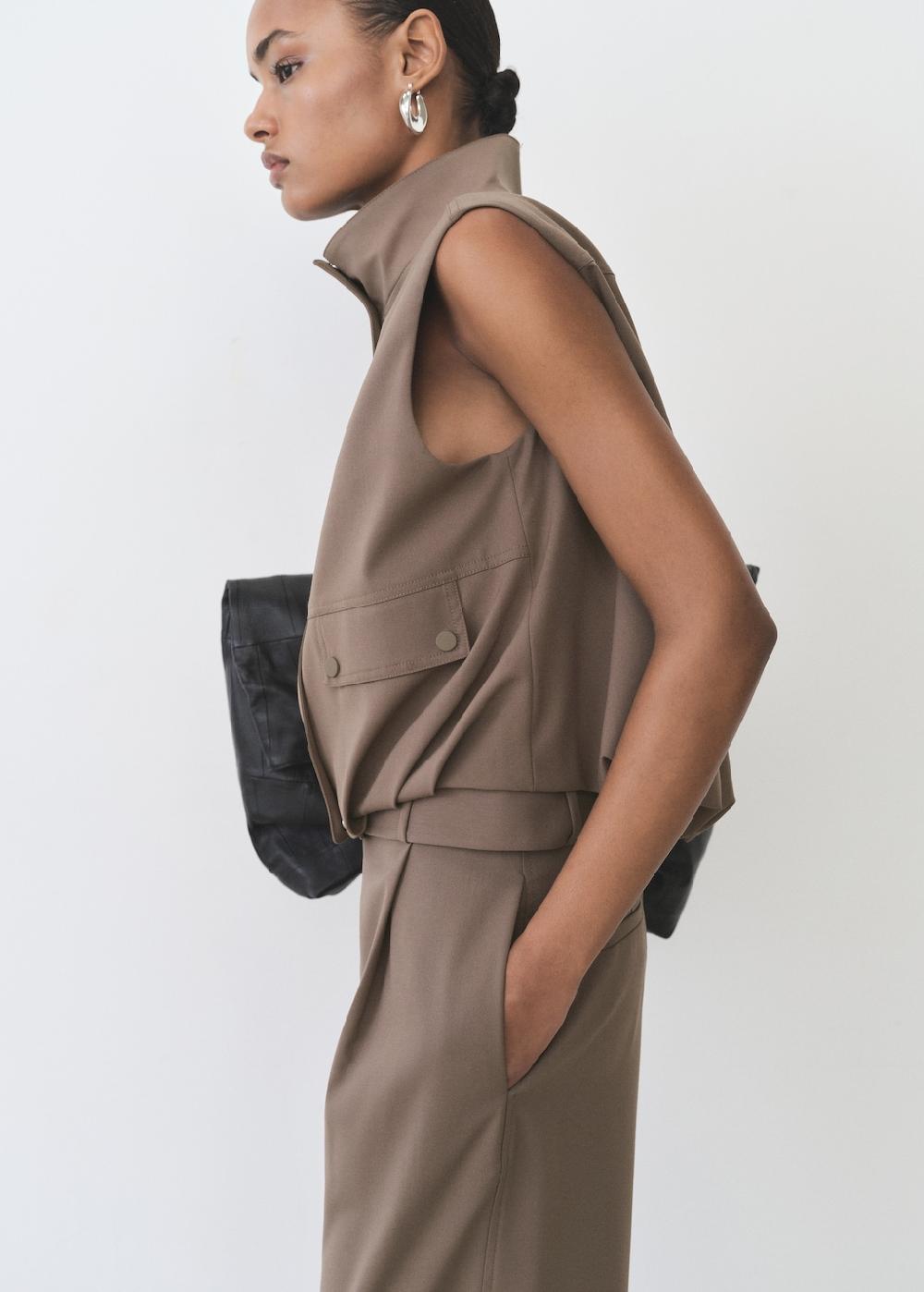 Mango Chaleco oversize bolsillos Superdescuento
