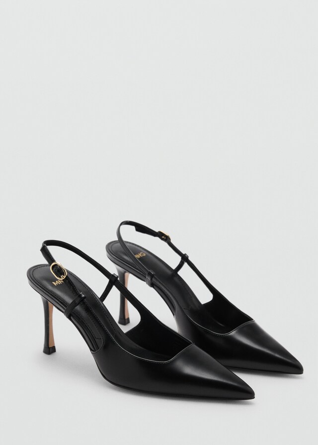 Mango Zapato tacón piel punta Ahorra y exporta