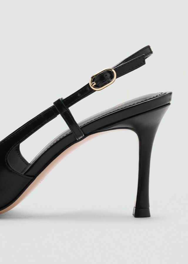 Mango Zapato tacón piel punta Ahorra y exporta