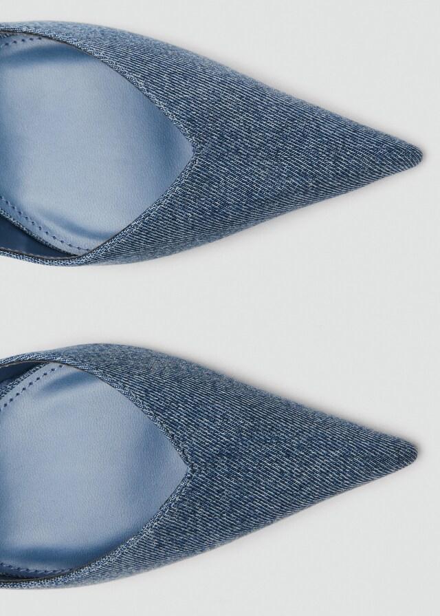 Mango Zapato denim tacón En oferta