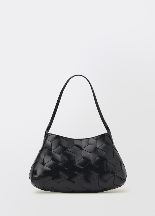 Mango Bolso hombro piel trenzado Ofertas de temporada