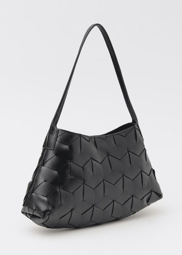 Mango Bolso hombro piel trenzado Ofertas de temporada