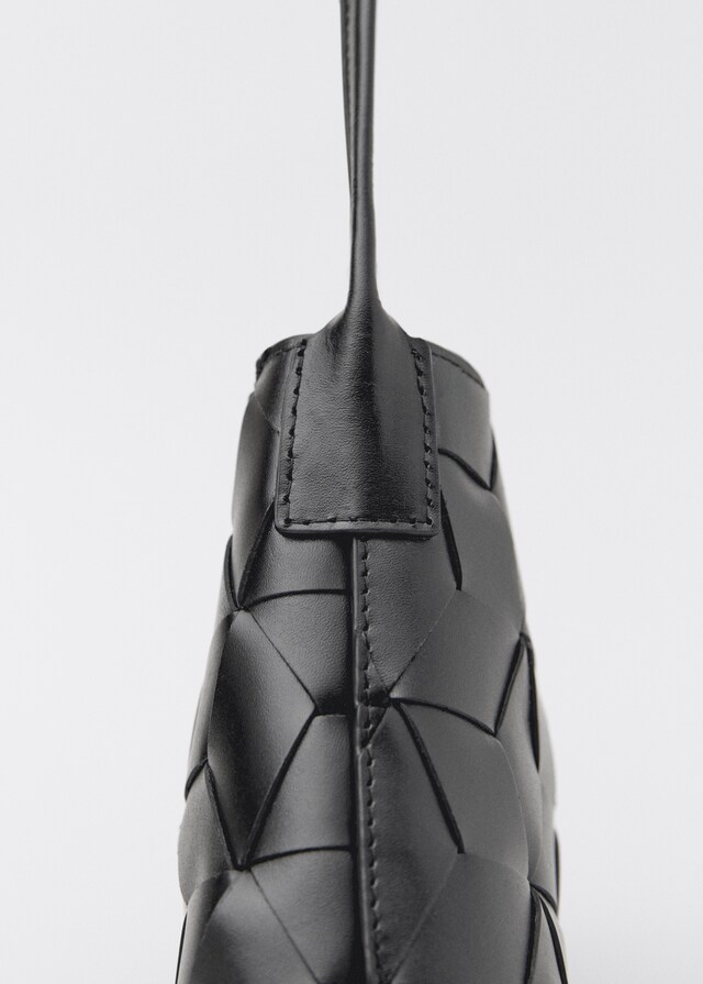Mango Bolso hombro piel trenzado Ofertas de temporada