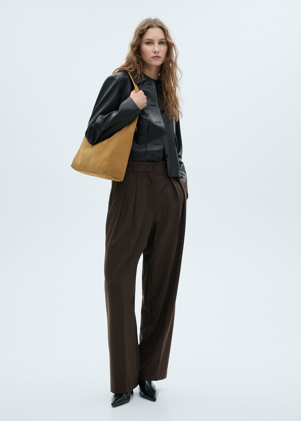 Mango Bolso shopper serraje
