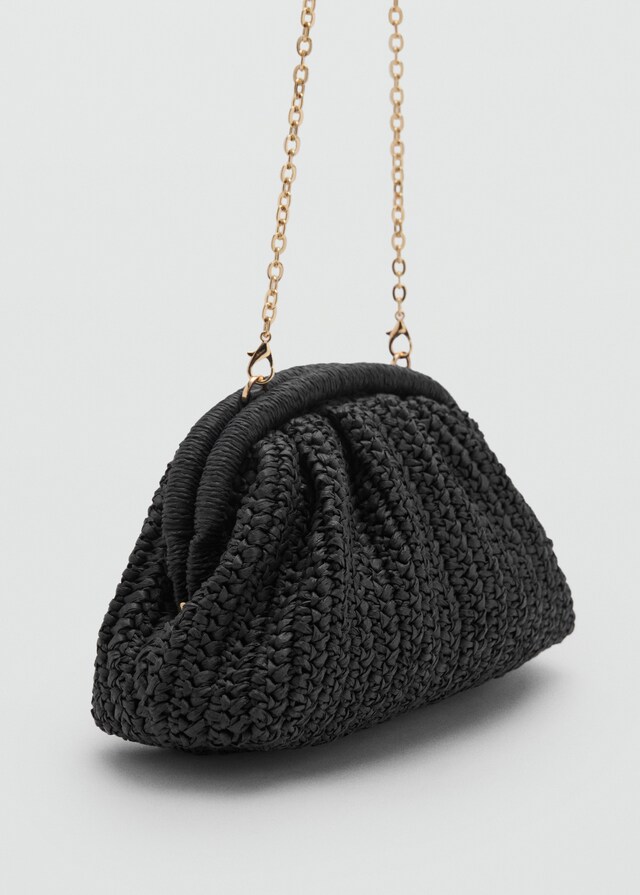 Mango Bolso clutch fibra natural Grandes ahorros