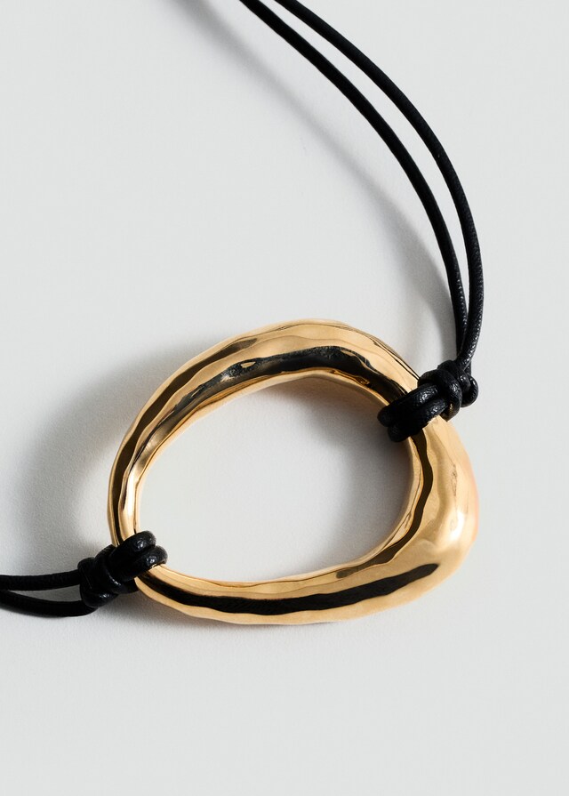 Mango Collar cordón pieza metálica Precio ultrabajo