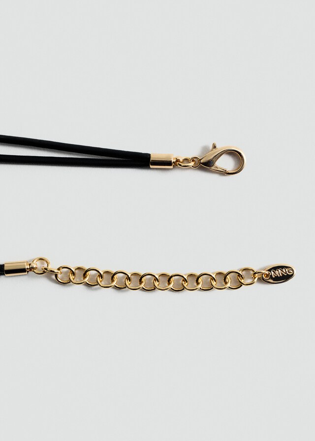 Mango Collar cordón pieza metálica Precio ultrabajo