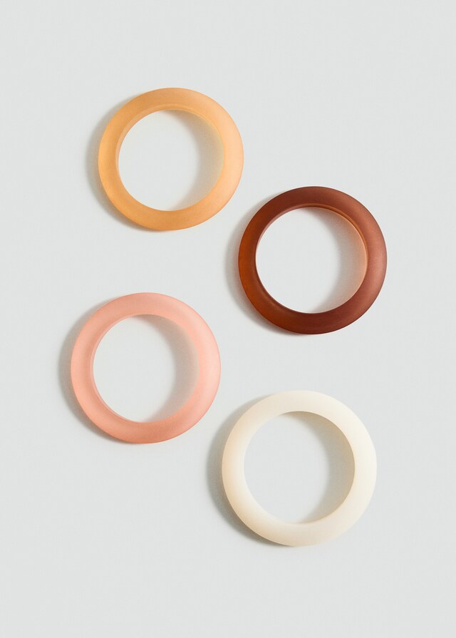 Mango Set pulseras combinadas resina En línea