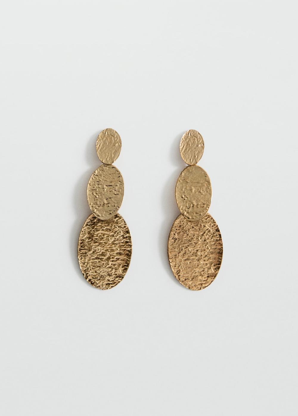Mango Pendientes largos textura
