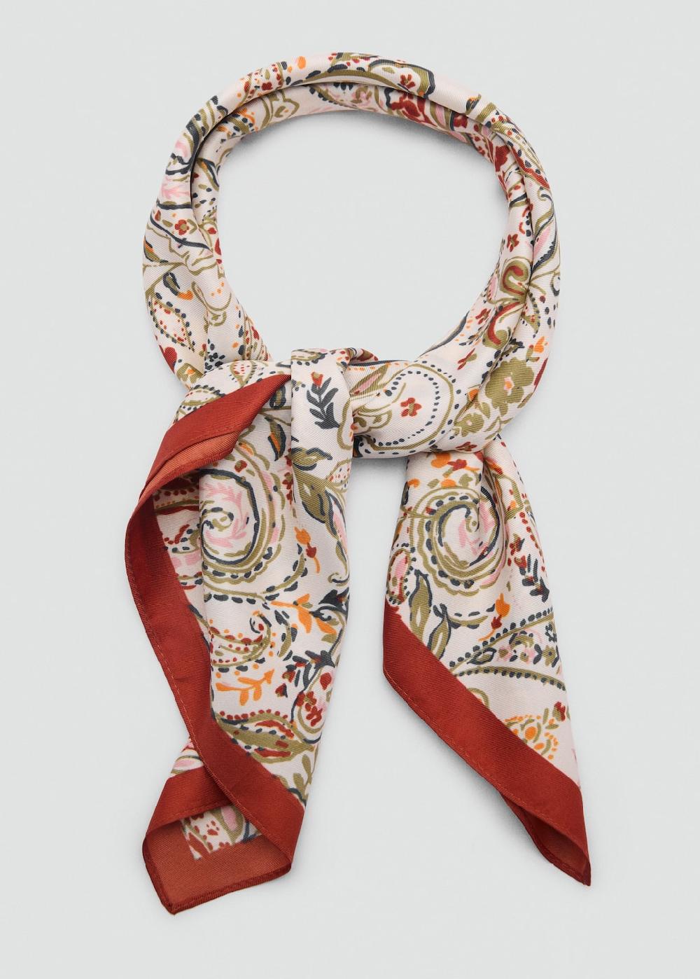 Mango Pañuelo satinado paisley