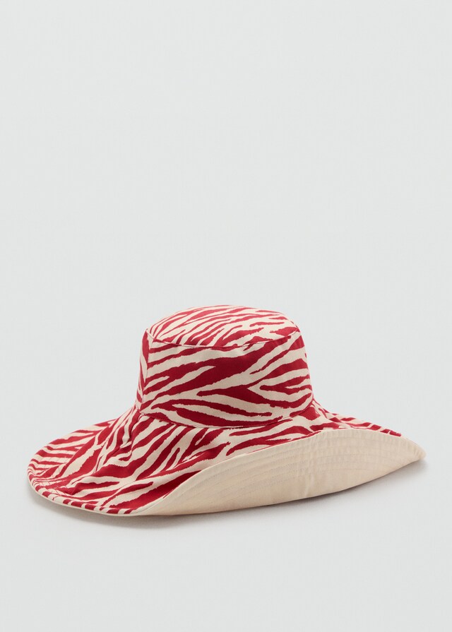 Mango Sombrero bucket cebra reversible Envío internacional gratuito