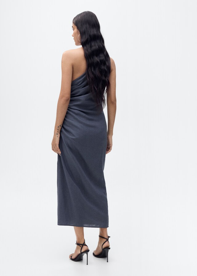 Mango Vestido asimétrico detalles fruncidos Grandes ahorros
