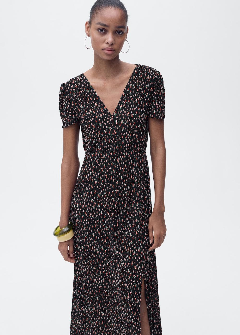 Mango Vestido midi estampado Rebajas de fin de temporada