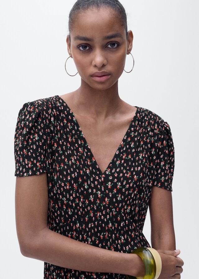 Mango Vestido midi estampado Rebajas de fin de temporada