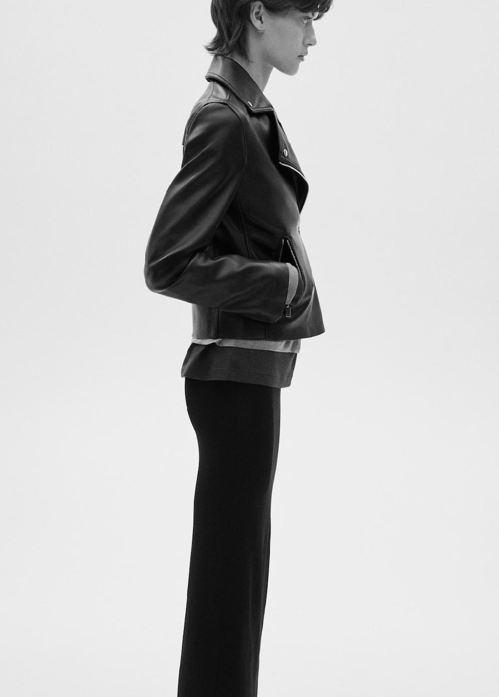 Mango Chaqueta biker efecto piel Rebajas baratas