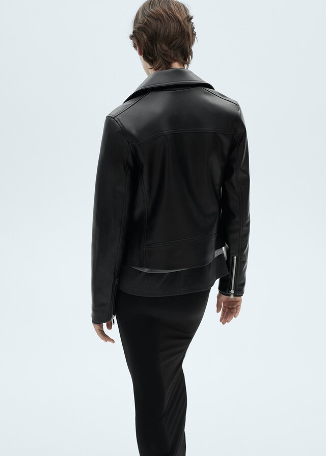 Mango Chaqueta biker efecto piel Rebajas baratas