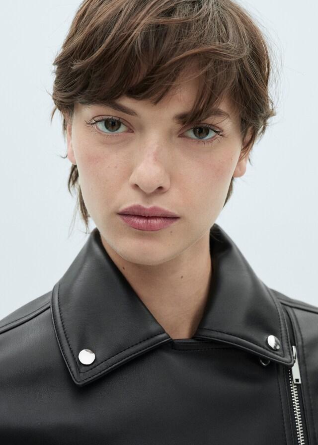 Mango Chaqueta biker efecto piel Rebajas baratas