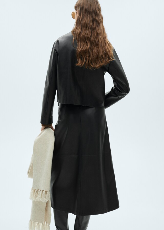 Mango Chaqueta efecto piel bolsillos Tienda