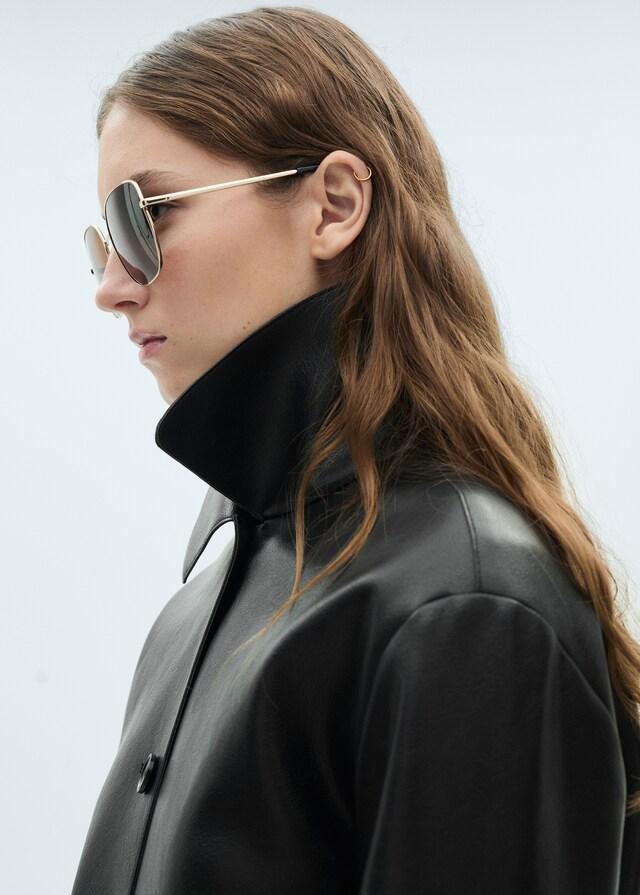 Mango Chaqueta efecto piel bolsillos Tienda